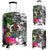 Vanuatu Custom Personalised Luggage Covers White - Turtle Plumeria Banana Leaf White - Polynesian Pride