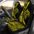 Hawaii Turtle Map Polynesian Car Seat Covers - Yellow - Circle Style - Polynesian Pride