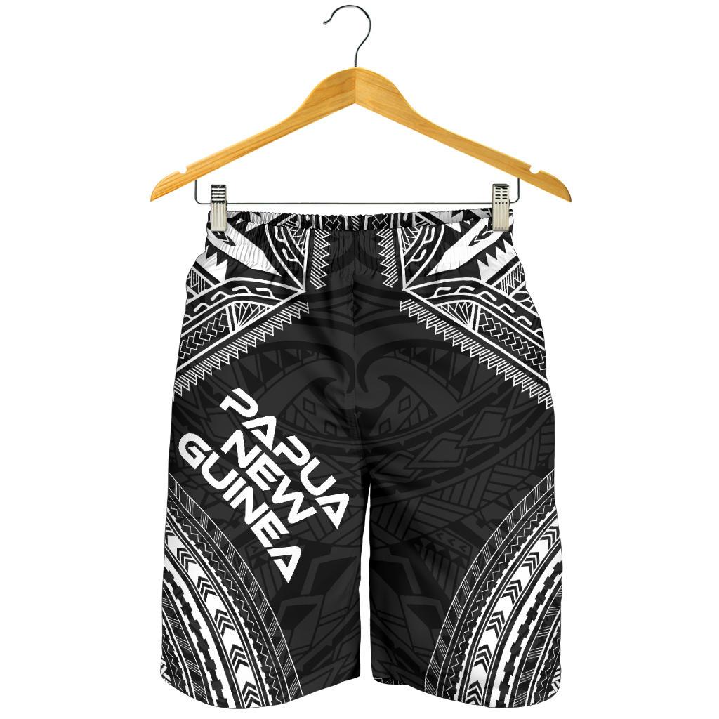 Papua New Guinea Men's Shorts - Polynesian Chief Black Version - Polynesian Pride