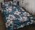 Fiji Polynesian Quilt Bed Set Tapa Hibiscus Blue Black - Polynesian Pride