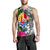 Tahiti Men's Tank Top White - Turtle Plumeria Banana Leaf - Polynesian Pride