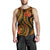 American Samoa Polynesian Men Tank Top - Gold Plumeria - Polynesian Pride