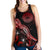 American Samoa Polynesian Women Tank Top - Turtle With Blooming Hibiscus Red - Polynesian Pride