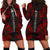 New Caledonia Hoodie Dress - Polynesian Tattoo Red Red - Polynesian Pride