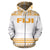 Fiji All Over Zip up Hoodie Polynesian White Version - Polynesian Pride