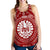 Tahiti Personalised Women's Racerback Tank - Tahiti Seal In Polynesian Tattoo Style (Red) - Polynesian Pride