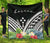 Kosrae Premium Quilt - Kosrae Coat of Arms & Polynesian Tropical Flowers White - Polynesian Pride