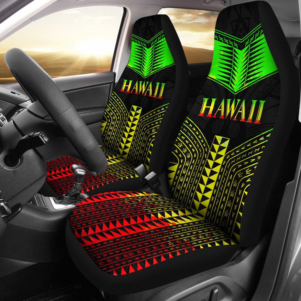 Hawaii Polynesia Car Seat Covers - Hawaii Tribal Reggae Style Universal Fit Reggae - Polynesian Pride