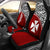 Wallis And Futuna Car Seat Covers - Wallis And Futuna Coat Of Arms Polynesian Tattoo Red Curve Universal Fit Red - Polynesian Pride