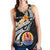 Tahiti Custom Personalised Women's Racerback Tank - Tahiti Seal Polynesian Patterns Plumeria (Black) - Polynesian Pride