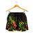 Vanuatu Polynesian Women's Shorts - Turtle With Blooming Hibiscus Reggae - Polynesian Pride