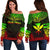 Kanaka Maoli Polynesian Chief Custom Personalised Women's Off Shoulder Sweater - Reggae Version Art - Polynesian Pride