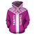 Tahiti Hoodie Tahiti Flag Polynesian Tattoo Pink A6 - Polynesian Pride