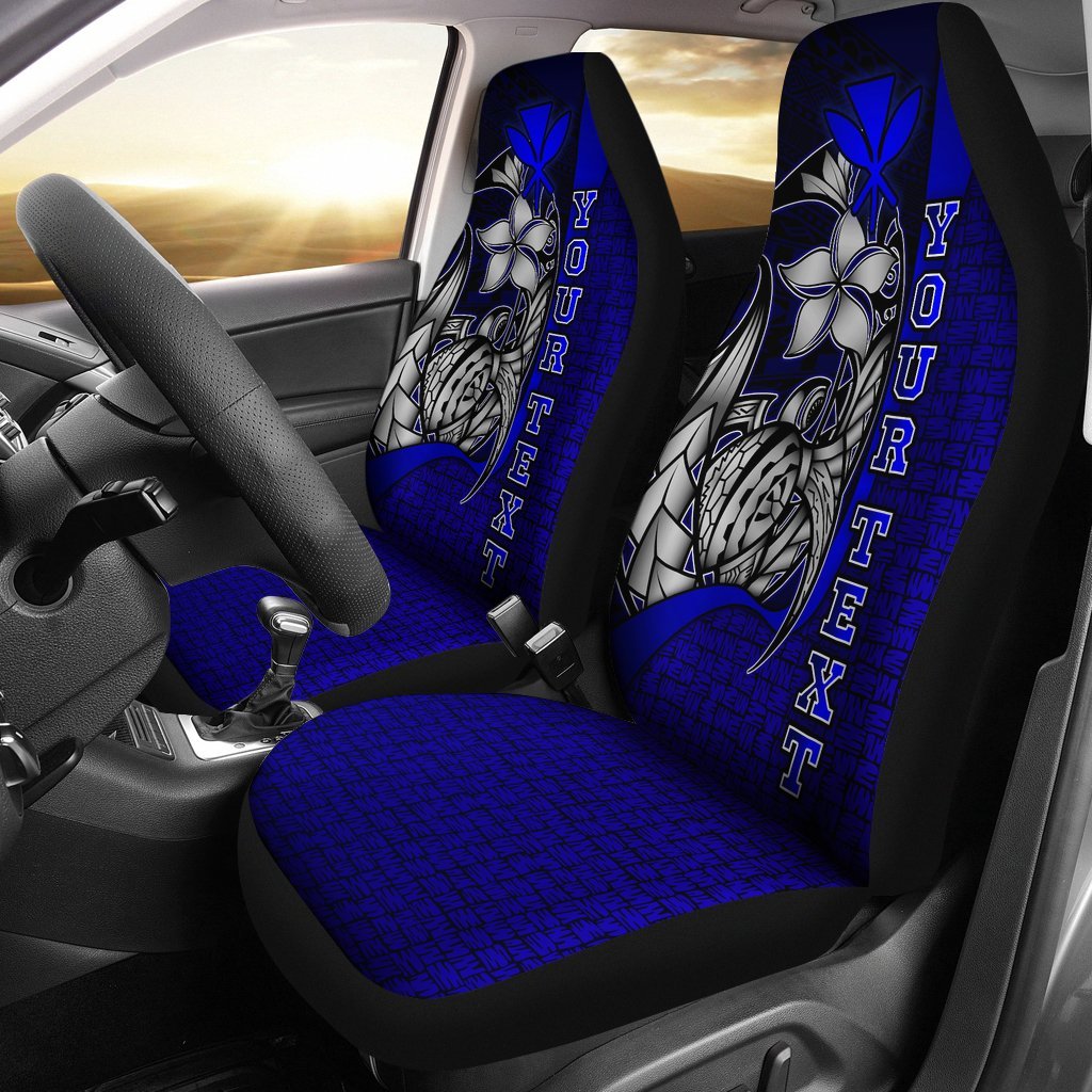 Polynesian Hawaii Custom Personalised Car Seat Covers Blue - Turtle with Hook Universal Fit BLUE - Polynesian Pride