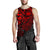 Samoa Polynesian Tank Top (Men) - Red Turtle Flowing - Polynesian Pride