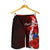 Cook Islands Polynesian Men's Shorts - Coat Of Arm With Hibiscus - Polynesian Pride