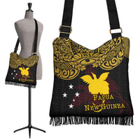Papua New Guinea Crossbody Boho Handbag - Erudite Eye One Style One Size Black Gold - Polynesian Pride