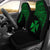 Wallis And Futuna Car Seat Covers - Wallis And Futuna Coat Of Arms Polynesian Tattoo Green Curve Universal Fit Green - Polynesian Pride