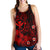 Polynesian Hawaii Kanaka Maoli Women's Racerback Tank - Humpback Whale with Hibiscus (Red) Red - Polynesian Pride