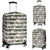 Tropical Dark Green Leaves White Stripes Pink Background Hawaii Luggage Cover White - Polynesian Pride