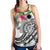 Marshall Islands Polynesian Women's Racerback Tank - Summer Plumeria (White) - Polynesian Pride