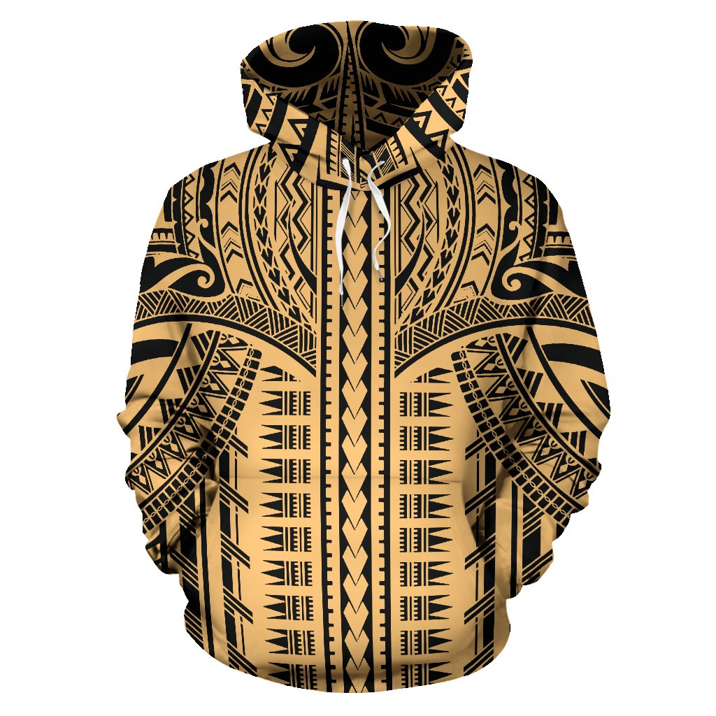 Polynesian All Over Hoodie Polynesian Pattern Hoodie Style - Polynesian Pride