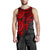 American Samoa Polynesian Men's Tank - Red Turtle - Polynesian Pride