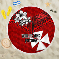 Wallis and Futuna Rugby Beach Blanket Sporty Vibes Beach Blanket One Size Red - Polynesian Pride