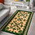 hawaiiHooded Area Rug - Hawaiian Quilt Turtle Dance Sea Pattern Green - Polynesian Pride