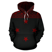 Chuuk States All Over Hoodie Red Version - Polynesian Pride