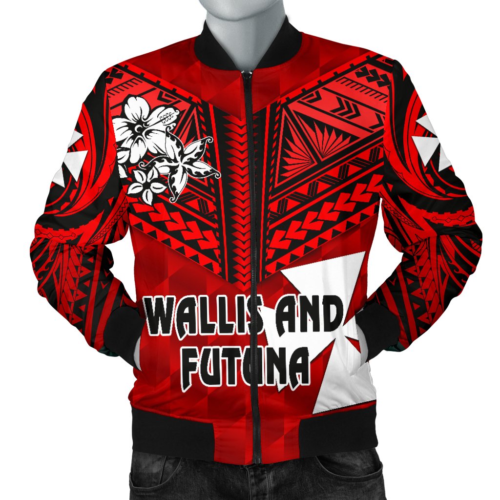 Wallis and Futuna Rugby Men's Bomber Jacket Sporty Vibes Red - Polynesian Pride