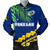 Tokelau Rugby Men Bomber Jacket Coconut Leaves Blue - Polynesian Pride