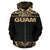 Guam All Over Zip up Hoodie Polynesian Gold Version - Polynesian Pride