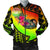 American Samoa Men's Bomber Jacket - Polynesian Hook And Hibiscus (Raggae) Raggae - Polynesian Pride