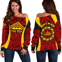 Hawaii Custom Personalised Women's Off Shoulder Sweater - Protect Mauna Kea Art - Polynesian Pride