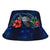 Pohnpei Polynesian Bucket Hat - Blue Turtle Hibiscus - Polynesian Pride