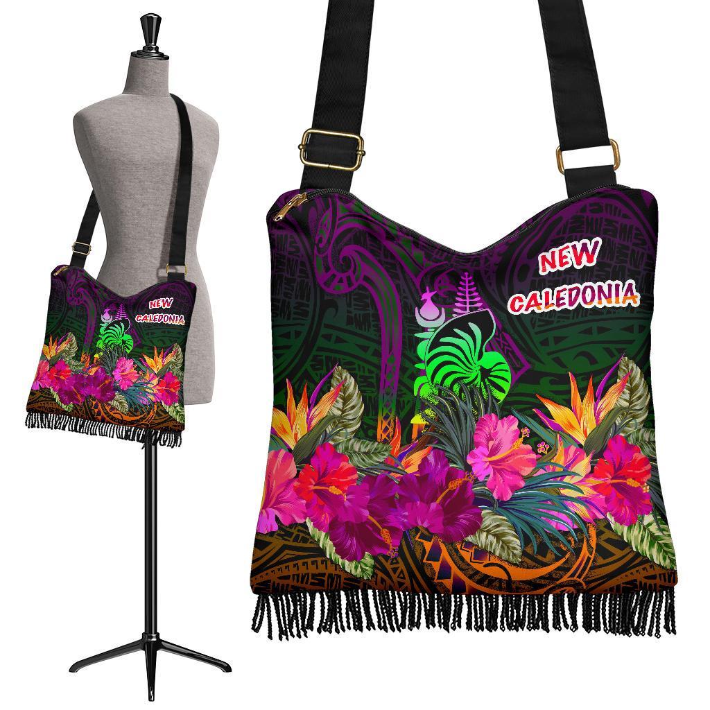 New Caledonia Polynesian Crossbody Boho Handbag - Summer Hibiscus One Style One Size Reggae - Polynesian Pride