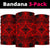 Polynesian Plumeria Mix Red Black Bandana 3 - Pack - Polynesian Pride