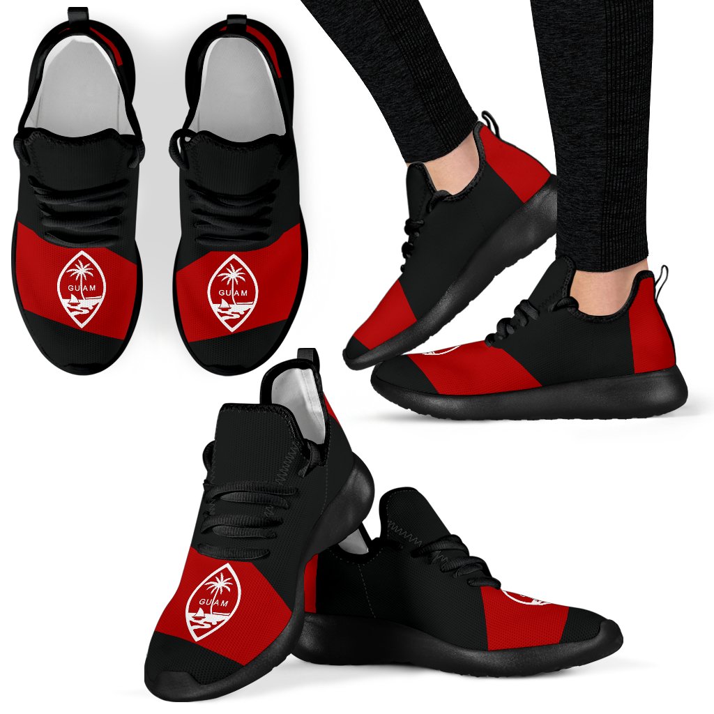 Guam Mesh Knit Sneakers - Red Style Black - Polynesian Pride