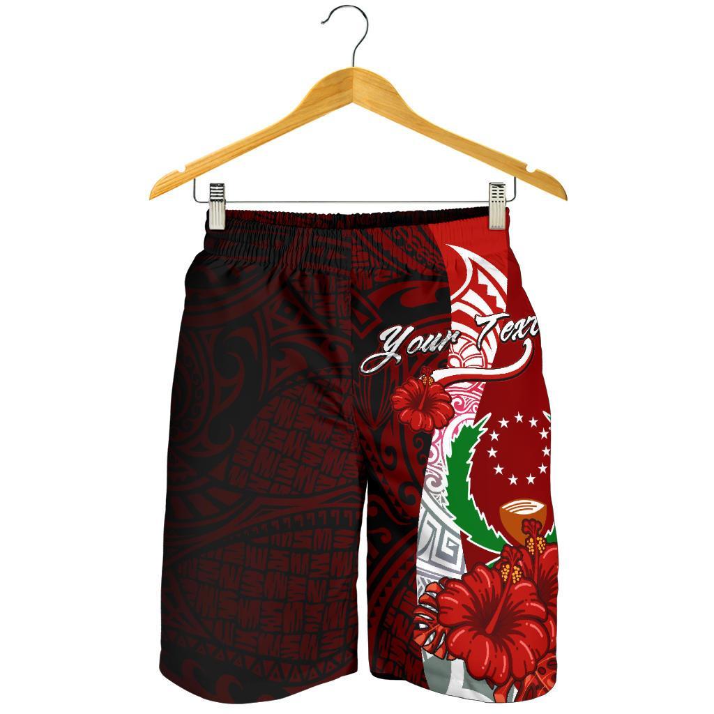 Pohnpei Micronesia Custom Personalised Men's Shorts - Coat Of Arm With Hibiscus - Polynesian Pride