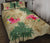 Hawaii Kanaka Maoli Plumeria Palm Trees Hammer Shark Quilt Bed Set - Polynesian Pride