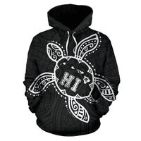 Hawaii Turtle Kanaka Map Polynesian Hoodie - Polynesian Pride