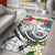 Polynesian Hawaii Area Rug - Summer Plumeria (White) White - Polynesian Pride