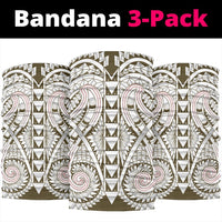 Hawaii Polynesian Tattoo Bandana 3 - Pack - Brown - Polynesian Pride