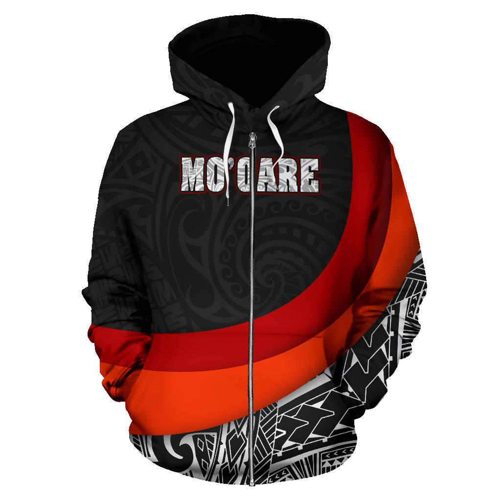 French Polynesia Zip up Hoodie Mooare Islands - Polynesian Pride