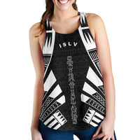 Society Islands Women Racerback Tank - Polynesian Tattoo Black Black - Polynesian Pride