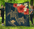 Hawaii Polynesian Turtle Hibiscus Premium Quilt - Nolan Style Black - Polynesian Pride