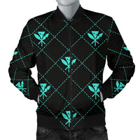 Kanaka Maoli Men's Bomber Jacket Regal AH Men's Bomber Jacket Turquoise - Polynesian Pride