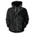 Polynesian Turtle Map of Hawaii Zip Hoodie Gray Circle Style - Polynesian Pride