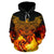 American Samoa Polynesian Hoodie Eagle Fire - Polynesian Pride